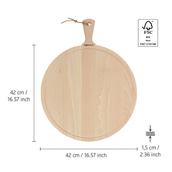 358115 - BOSKA Serveerplank Rond Amigo XL - ⌀ 42 cm